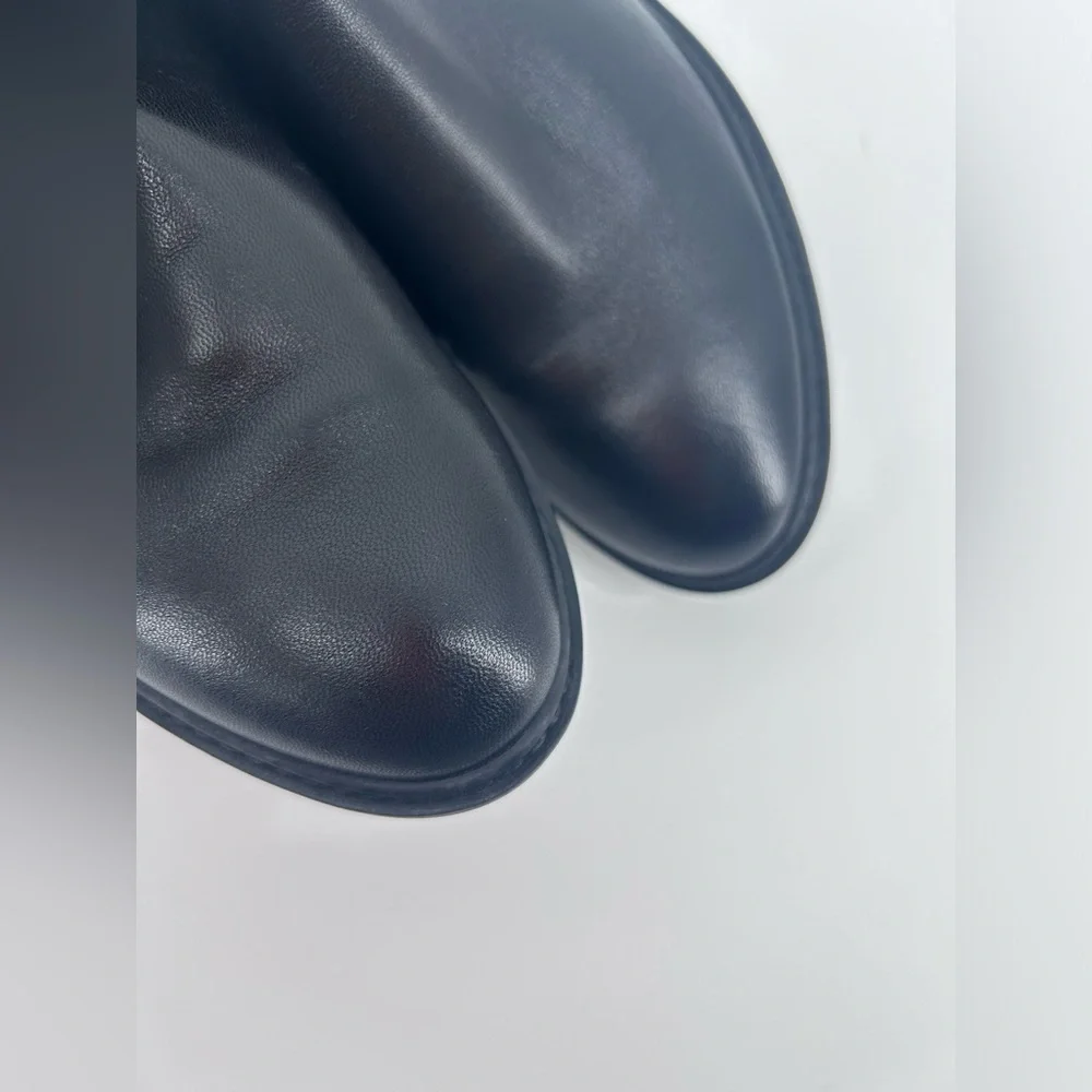 STUART WEITZMAN 5050 BOOT STRETCH LEATHER OVER THE KNEE BLACK 7.5 S4829
